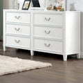 Commode blanche à 6 tiroirs, style de transition, simple