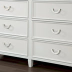 Commode blanche à 6 tiroirs, style de transition, simple
