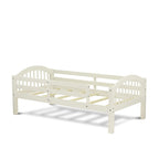 Lit superposé jumeau sur jumeau blanc cassé, 2 couchages – avec options de rangement