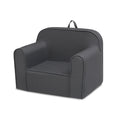Fauteuil en mousse gris foncé pour enfants, style enfant en bas âge, 1 place