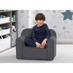 Delta Children Cozee Chair for Ages 18 Months and Up, Dark Grey