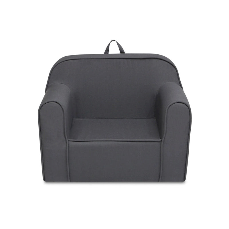 Fauteuil en mousse gris foncé pour enfants, style enfant en bas âge, 1 place