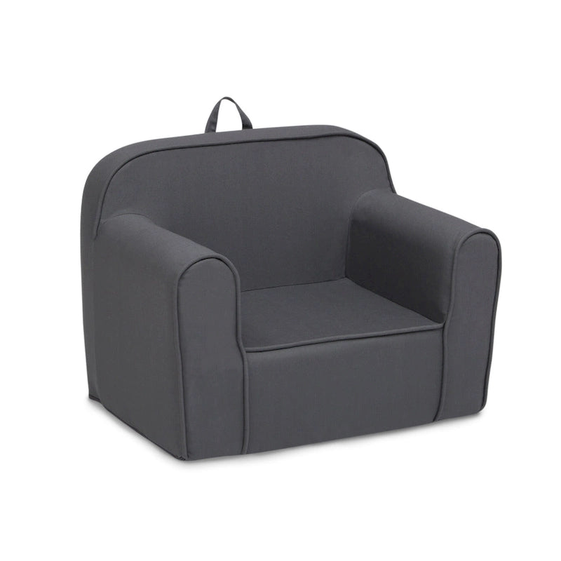 Fauteuil en mousse gris foncé pour enfants, style enfant en bas âge, 1 place