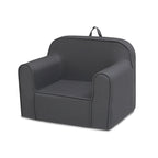 Fauteuil en mousse gris foncé pour enfants, style enfant en bas âge, 1 place