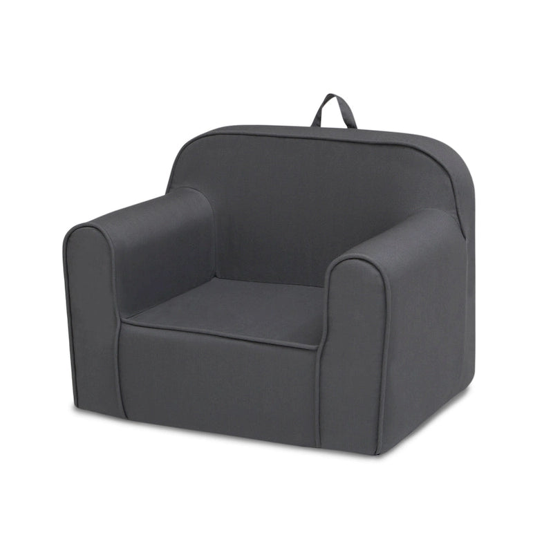 Fauteuil en mousse gris foncé pour enfants, style enfant en bas âge, 1 place