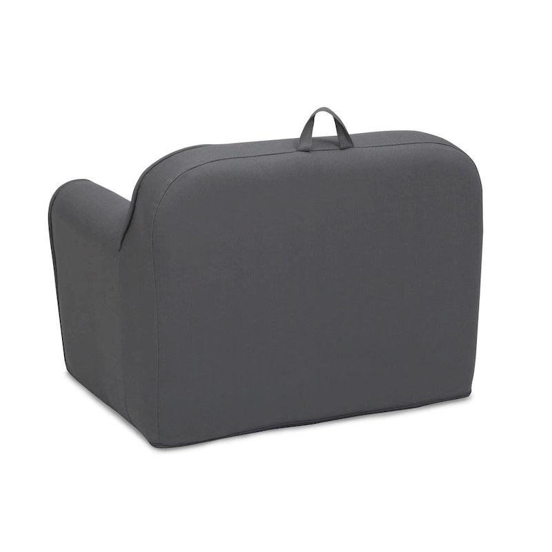 Fauteuil en mousse gris foncé pour enfants, style enfant en bas âge, 1 place