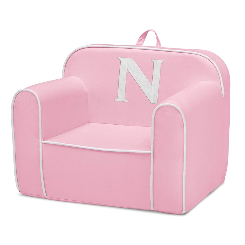 Fauteuil enfant en mousse rose, 1 place