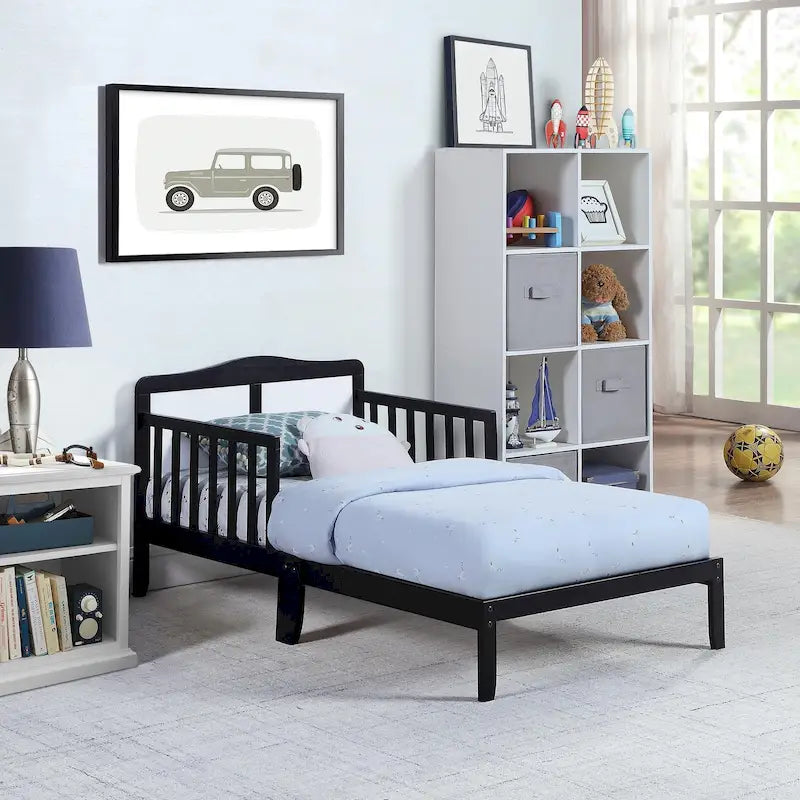 Lit pour enfant, style bas, coloris naturel/noir/blanc/bleu marine, pour 1 enfant