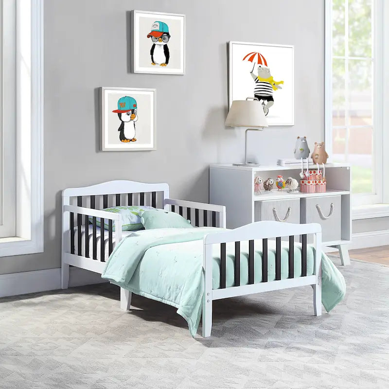 Lit pour enfant, style bas, coloris naturel/noir/blanc/bleu marine, pour 1 enfant