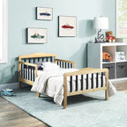 Lit pour enfant, style bas, coloris naturel/noir/blanc/bleu marine, pour 1 enfant