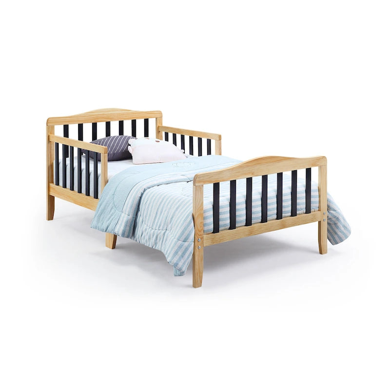 Lit pour enfant, style bas, coloris naturel/noir/blanc/bleu marine, pour 1 enfant