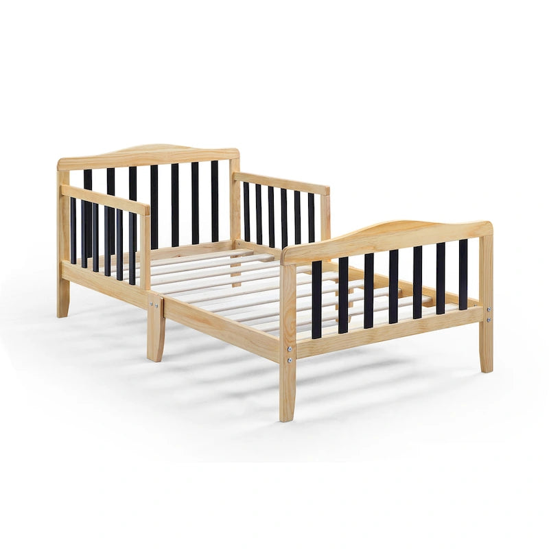 Lit pour enfant, style bas, coloris naturel/noir/blanc/bleu marine, pour 1 enfant