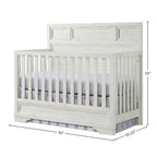 Lit de bébé convertible traditionnel 4-en-1 blanc – 1 enfant