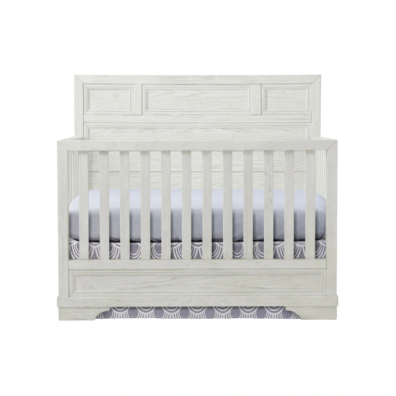 Lit de bébé convertible traditionnel 4-en-1 blanc – 1 enfant