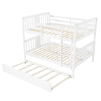 Lit superposé double sur double blanc/expresso/gris avec lit gigogne simple, 3 couchages
