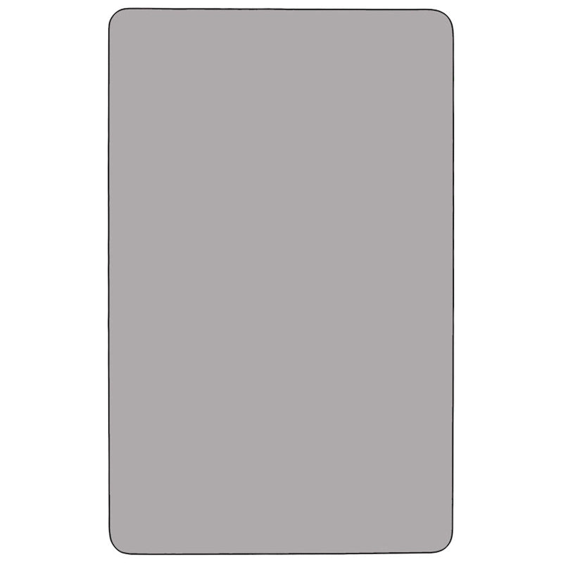 Table d'activités rectangulaire, hauteur réglable – Gris / Chêne / Rouge / Jaune, 8 adultes ou 10 enfants
