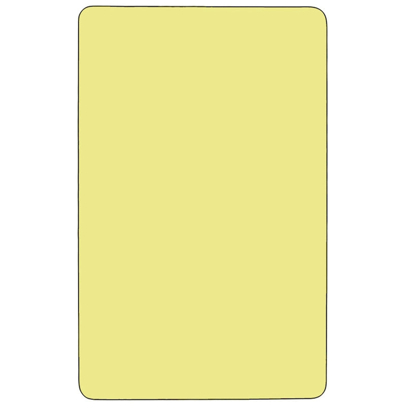 Table d'activités rectangulaire, hauteur réglable – Gris / Chêne / Rouge / Jaune, 8 adultes ou 10 enfants
