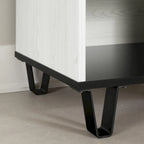 Table de chevet blanche à 1 tiroir pour enfants, style ferme