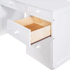 Lit mezzanine jumeau gris/marron avec bureau, étagères et échelle – Simple