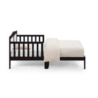Lit pour tout-petit en bois massif avec barrières de sécurité | Gris/Blanc/Espresso/Noir/Naturel | Simple