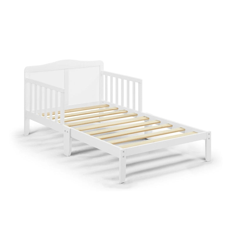 Lit pour tout-petit en bois massif avec barrières de sécurité | Gris/Blanc/Espresso/Noir/Naturel | Simple