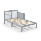 Lit pour tout-petit en bois massif avec barrières de sécurité | Gris/Blanc/Espresso/Noir/Naturel | Simple
