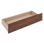 Lit plateforme pour enfants, taille standard, en forme de maison, avec 2 tiroirs, Noyer/Gris/Blanc/Naturel, pour 1 enfant