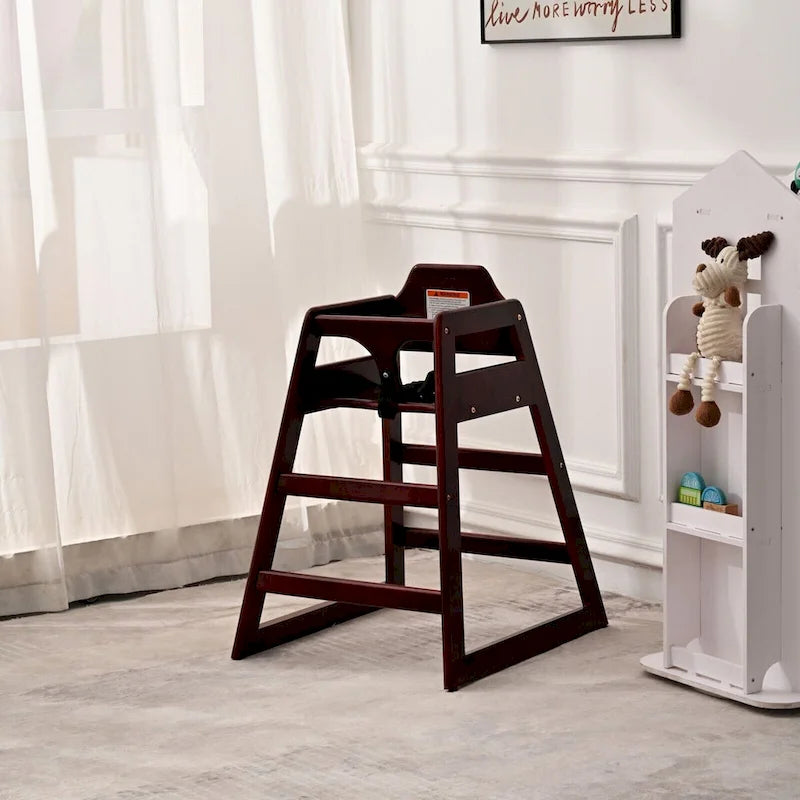 Rehausseur de chaise en bois naturel/noyer/acajou, style chaise haute, 1 enfant