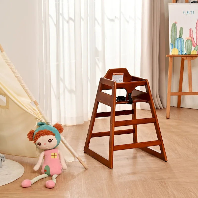 Rehausseur de chaise en bois naturel/noyer/acajou, style chaise haute, 1 enfant
