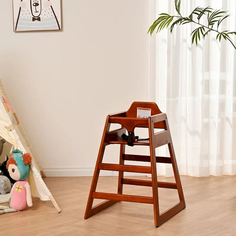 Rehausseur de chaise en bois naturel/noyer/acajou, style chaise haute, 1 enfant