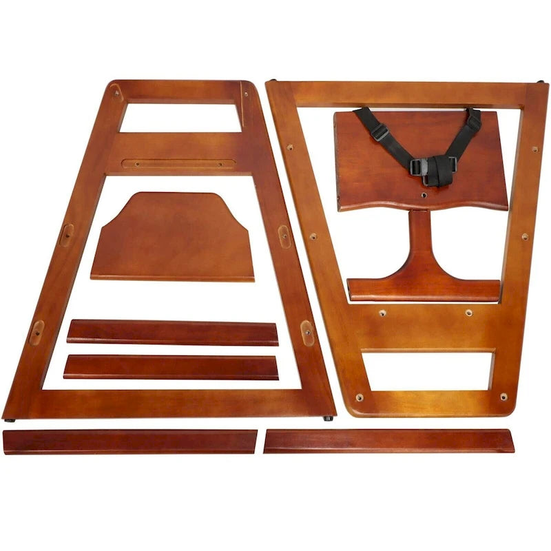 Rehausseur de chaise en bois naturel/noyer/acajou, style chaise haute, 1 enfant