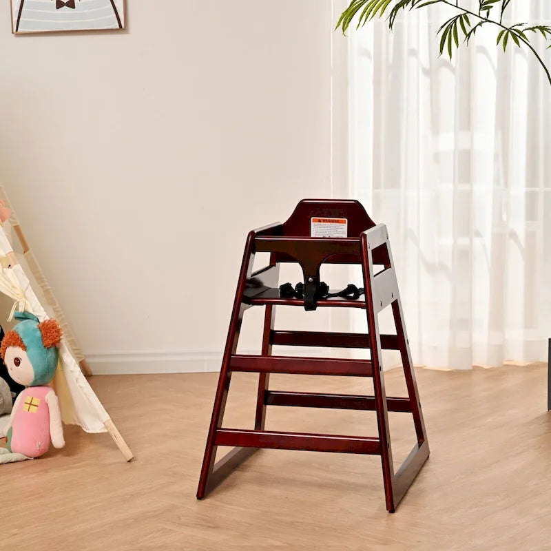 Rehausseur de chaise en bois naturel/noyer/acajou, style chaise haute, 1 enfant