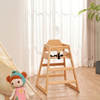 Rehausseur de chaise en bois naturel/noyer/acajou, style chaise haute, 1 enfant