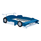 Lit plateforme voiture de course une place noir/rouge/bleu avec barrières de sécurité