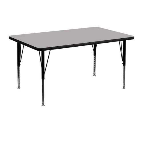 30W x 48L Thermal Laminate Activity Table - Adjustable Short Legs