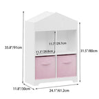 Organisateur de rangement à 2 niveaux avec 2 tiroirs en tissu pliables
