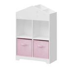 Organisateur de rangement à 2 niveaux avec 2 tiroirs en tissu pliables