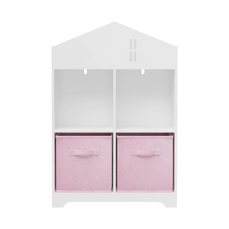 Organisateur de rangement à 2 niveaux avec 2 tiroirs en tissu pliables