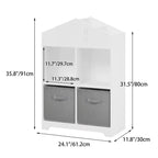 Organisateur de rangement à 2 niveaux avec 2 tiroirs en tissu pliables