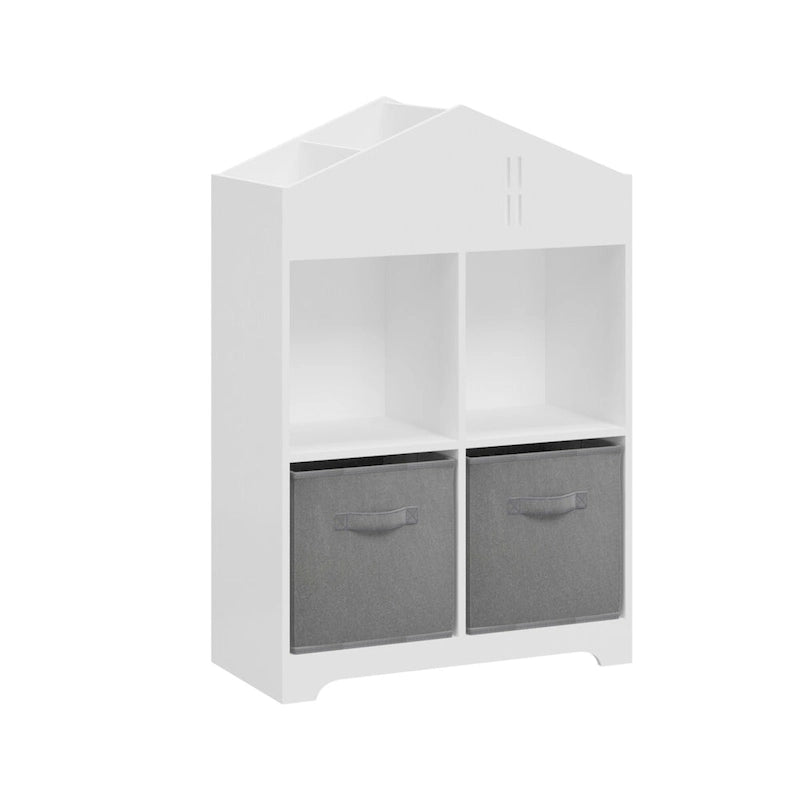 Organisateur de rangement à 2 niveaux avec 2 tiroirs en tissu pliables