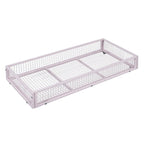 Lit plateforme en métal en forme de maison double avec 2 tiroirs, 1 enfant