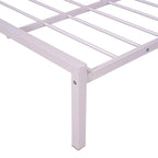 Lit plateforme en métal en forme de maison double avec 2 tiroirs, 1 enfant