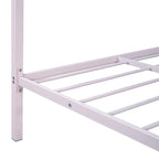 Lit plateforme en métal en forme de maison double avec 2 tiroirs, 1 enfant