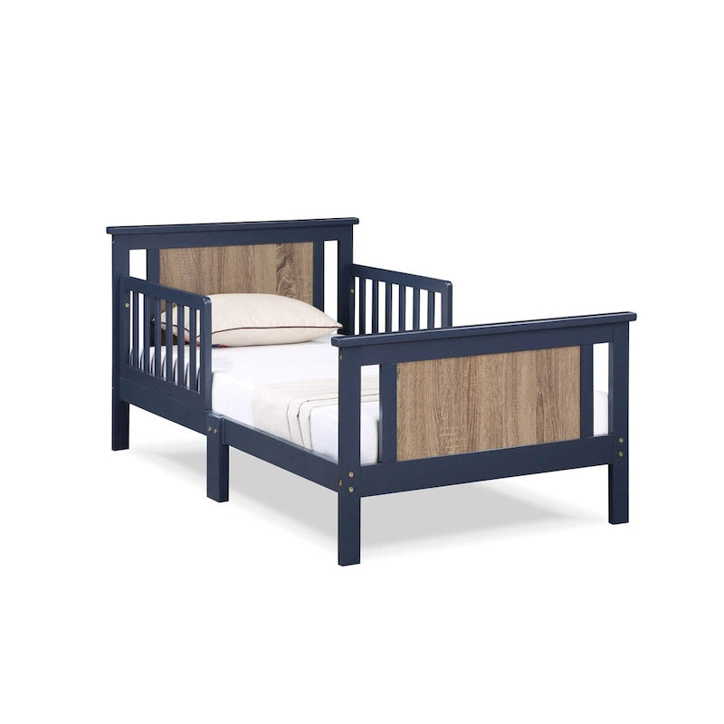 Lit pour tout-petits avec panneaux réversibles – Blanc / Bleu nuit / Gris / Noir, pour 1 enfant