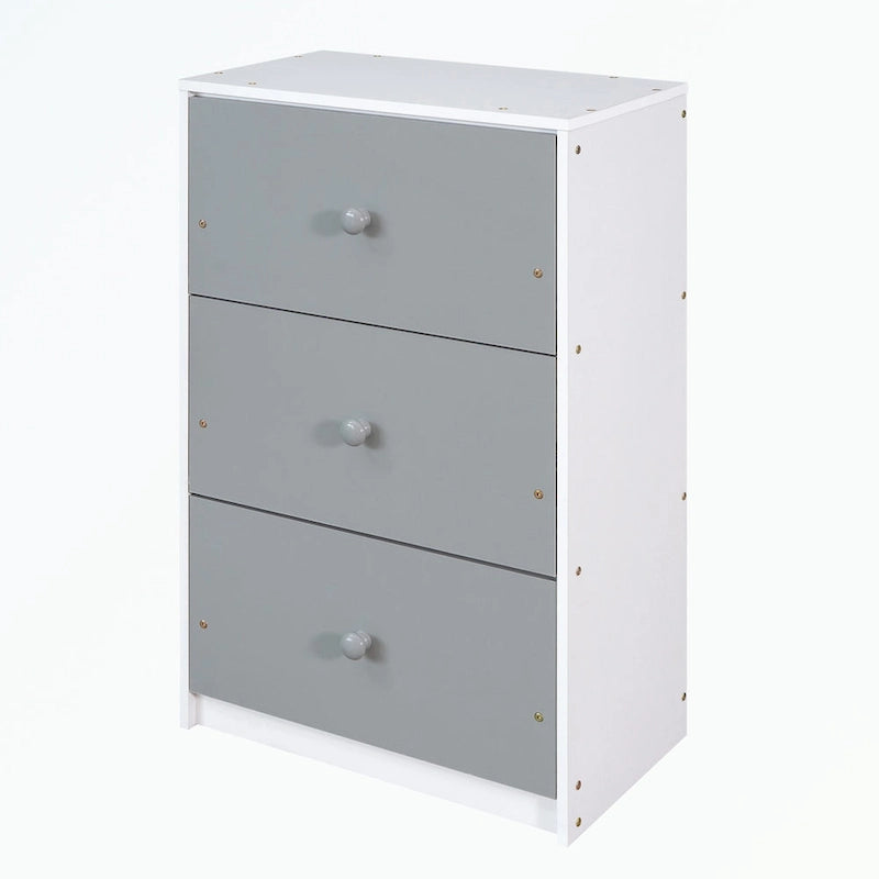 Lit superposé mezzanine double sur double, couleur naturel/gris, avec 6 tiroirs et une échelle, pour 2 personnes