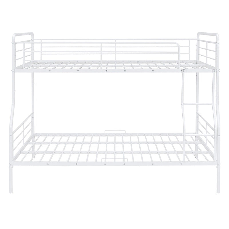 Lit superposé en métal blanc, taille extra-large double au-dessus de la reine, 2 personnes