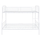 Lit superposé en métal blanc, taille extra-large double au-dessus de la reine, 2 personnes