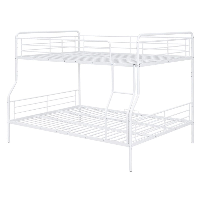 Lit superposé en métal blanc, taille extra-large double au-dessus de la reine, 2 personnes
