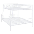Lit superposé en métal blanc, taille extra-large double au-dessus de la reine, 2 personnes