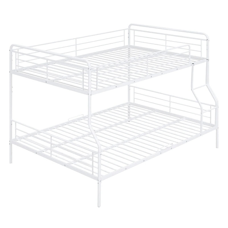 Lit superposé en métal blanc, taille extra-large double au-dessus de la reine, 2 personnes